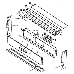 AGS781WW Self Cleaning, Frestanding Gas Range Backguard assy Parts diagram