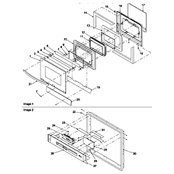 AOCS3040WW Wall Oven Inner cavity/latch/blower/bake and broil assy Parts diagram