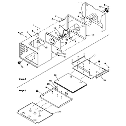 AOCS3040WW Wall Oven Outer cabinet/racks Parts diagram