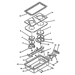 ARDS800E Electric Range Cooktop (cc13e/p1155203) (cc13w/p1155204) Parts diagram