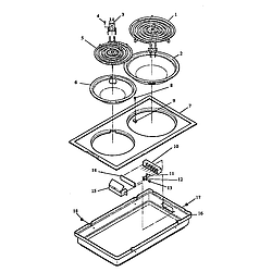 ARDS800E Electric Range Cooktop (cc1e/p1155201) (cc1w/p1155202) Parts diagram