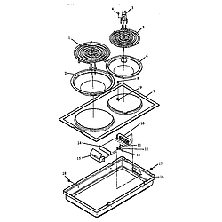 ARDS800E Electric Range Cooktop Parts diagram