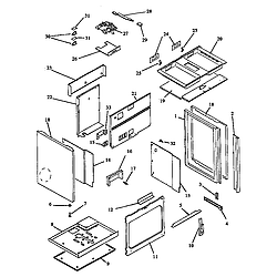 ARDS800WW Electric Range Cabinet assembly (ards800e/p1131920ne) (ards800ww/p1131920nww) (cards800e/p1131922ne) (cards800ww/p1131922nww) Parts diagram