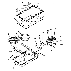 ARDS800WW Electric Range Cooktop (cc12hre/p1172301) (cc12hrw/p1172302) Parts diagram