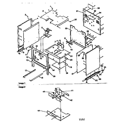 ARG7600 Gas Range Cabinet Parts diagram