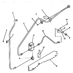 ARG7600 Gas Range Gas supply Parts diagram