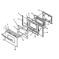 ARG7600 Gas Range Oven door Parts diagram