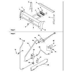 ARG7600LL Gas Range Backguard and gas supply Parts diagram