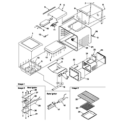 ARG7600LL Gas Range Cavity Parts diagram