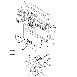 ARG7800 Gas Range Backguard and gas supply Parts diagram