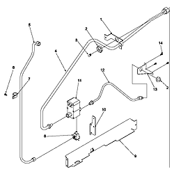 ARG7800E Gas Range Gas supply Parts diagram