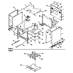 ARG7800LL Gas Range Cabinet Parts diagram