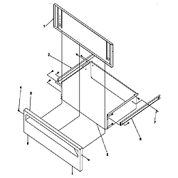 ARG7800LL Gas Range Storage drawer Parts diagram