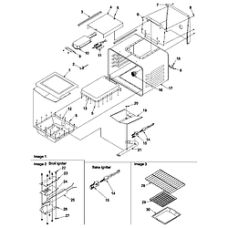 ARGS7650 Gas Range Cavity Parts diagram