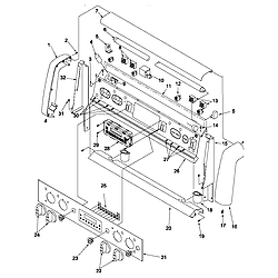 ARH6710WW Electric Range Backguard Parts diagram