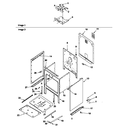 ARH6710WW Electric Range Cabinet Parts diagram