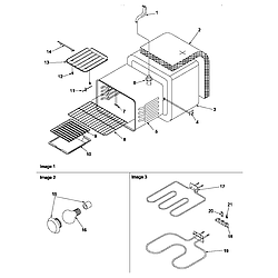 ARH6710WW Electric Range Cavity Parts diagram