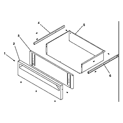 ARR6400WW Electric Range Storage drawer Parts diagram