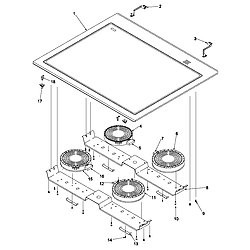 ARTS6650 Slide-In Electric Range Main top Parts diagram