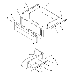 ARTS6650 Slide-In Electric Range Storage drawer Parts diagram