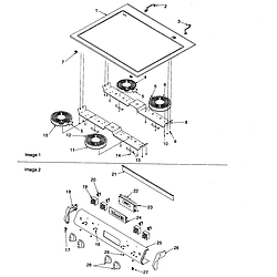 ARTS6650LL Slide-In Range Main top and backguard Parts diagram