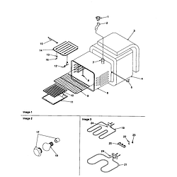 ARTS6651 Slide-In Electric Range Cavity Parts diagram