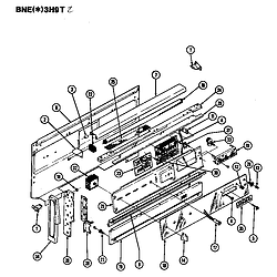 BNEA3H9TZ Range Control panel Parts diagram