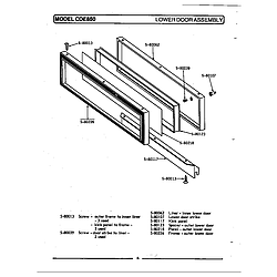 CDE850 Range Door assembly-lower Parts diagram