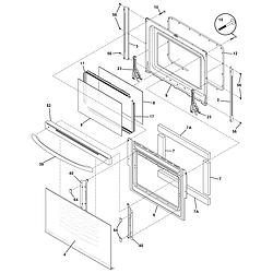 CFEF358EB2 Electric Range Door Parts diagram