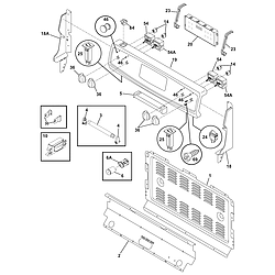 CFEF358ES2 Electric Range Backguard Parts diagram