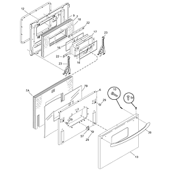 CFEF372BC1 Electric Range Door Parts diagram