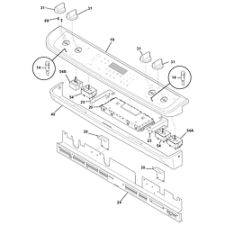 CGES387CS1 Electric Range Backguard Parts diagram