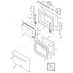 CGES387CS1 Electric Range Door Parts diagram