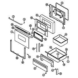 CHE9000BCE Range Door/drawer (che9000bcb ser. pre. 10-11) (che9000bcb) Parts diagram