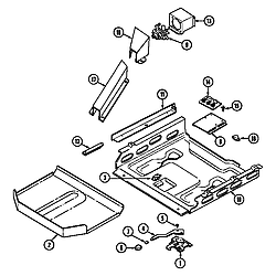 CHE9000BCE Range Internal controls Parts diagram