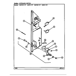 CM47JW14T Microwave Interlock switch Parts diagram