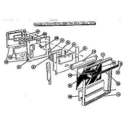 CMT21 Combination Oven Shutterless door for lower oven Parts diagram