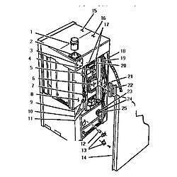 CMT231EC Convection Oven Body, rear Parts diagram