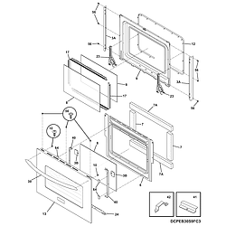 CPEB30S8CC2 Wall Oven Door Parts diagram