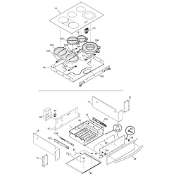 CPES389CC1 Range Top/drawer Parts diagram