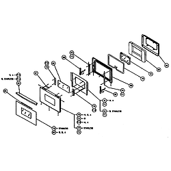 CPS127 Oven Door assy Parts diagram
