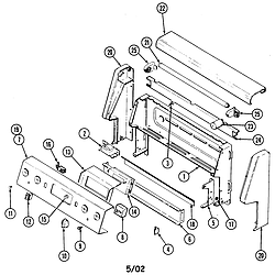 CRE9500ADW Range Control panel Parts diagram