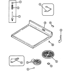 CRE9600 Range Top assembly Parts diagram