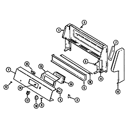 CRE9600ACE Range Control panel Parts diagram