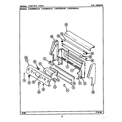 CRE9800ACB Range Control panel Parts diagram