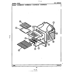 CRE9800ACB Range Oven Parts diagram