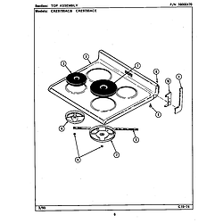 CRE9800ACB Range Top assembly (cre9700ac*) (cre9700acb) (cre9700ace) Parts diagram