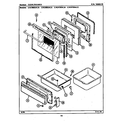 CRE9800ACE Range Door/drawer Parts diagram