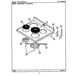 CRE9800ACE Range Top assembly (cre9700ac*) (cre9700acb) (cre9700ace) Parts diagram