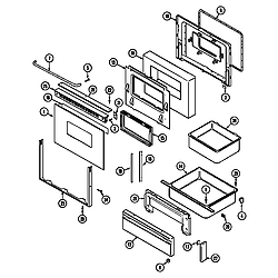 CRE9830CDE Electric Range D00r/drawer (ser. pre. 10) Parts diagram